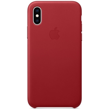 მობილურის ქეისი Apple iPhone XS Max Leather Case - (PRODUCT) Red (MRWQ2ZM/A)