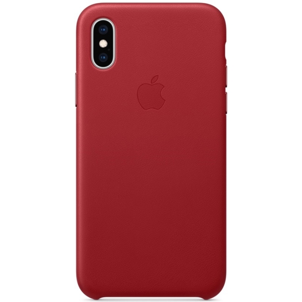 მობილურის ქეისი Apple iPhone XS Max Leather Case - (PRODUCT) Red (MRWQ2ZM/A)