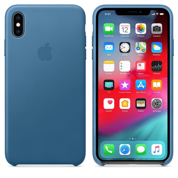 მობილურის ქეისი Apple iPhone XS Max Leather Case - Cape Cod Blue