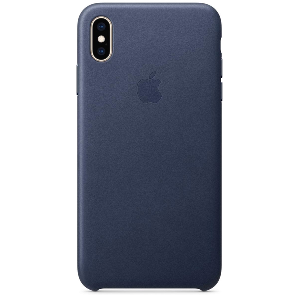 მობილურის ქეისი Apple iPhone XS Max Leather Case - Midnight Blue (MRWU2ZM/A)