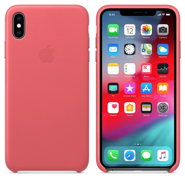 მობილურის ქეისი Apple iPhone XS Max Leather Case - Peony Pink (MTEX2ZM/A)