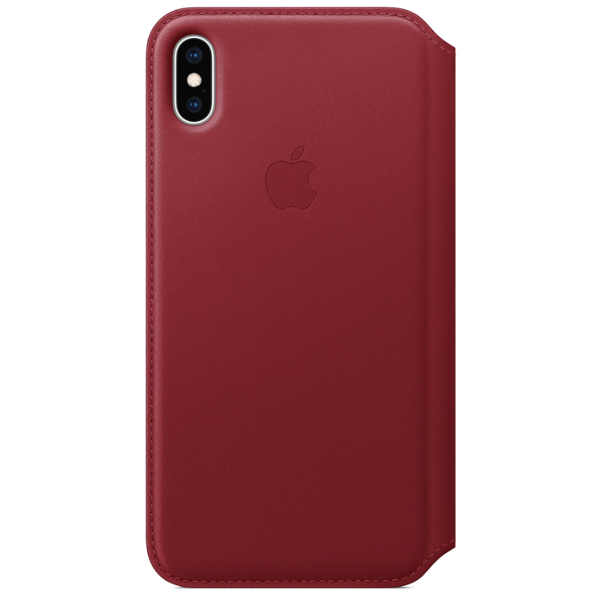 მობილურის ქეისი Apple iPhone XS Max Leather Folio - (PRODUCT) Red (MRX32ZM/A)