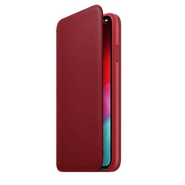 მობილურის ქეისი Apple iPhone XS Max Leather Folio - (PRODUCT) Red (MRX32ZM/A)