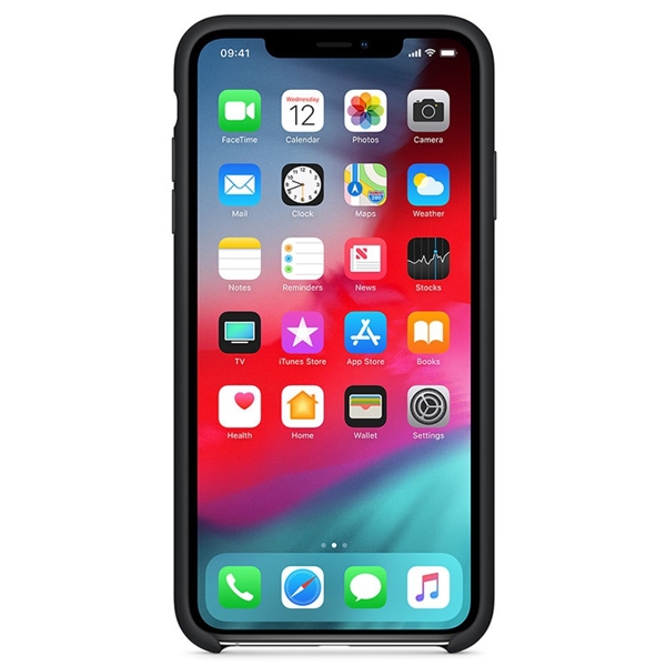 მობილურის ქეისი Apple iPhone XS Max Silicone Case - Black (MRWE2ZM/A)