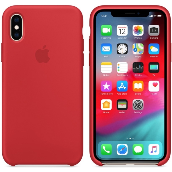 მობილურის ქეისი Apple iPhone XS Silicone Case - (PRODUCT) Red