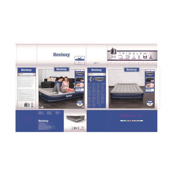 გასაბერი ლეიბი Bestway 67725 air mattress Double mattress Blue,Grey