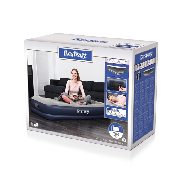 გასაბერი ლეიბი Bestway 67723 air mattress Single mattress Blue, Gray 