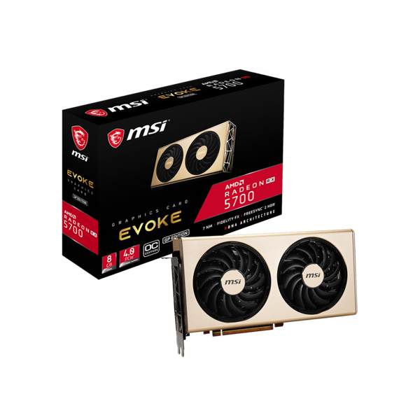 ვიდეო დაფა  MSI Radeon RX 5700 8GB DDR6 EVOKE GP OC (RADEON_RX5700_EVOKE_GPOC)