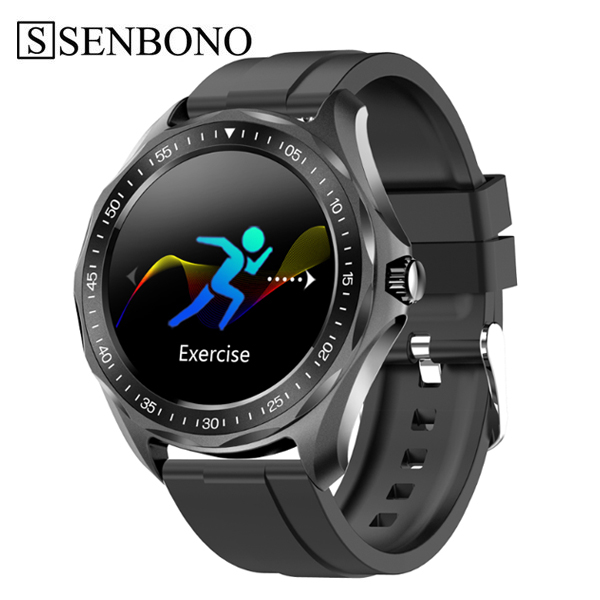 სმარტ საათი SENBONO S09 plus Black IP68 Waterproof  Heart Rate Blood Pressure Monitor 