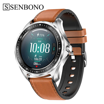 სმარტ საათი SENBONO S09 plus brown IP68 Waterproof Heart Rate Blood Pressure Monitor