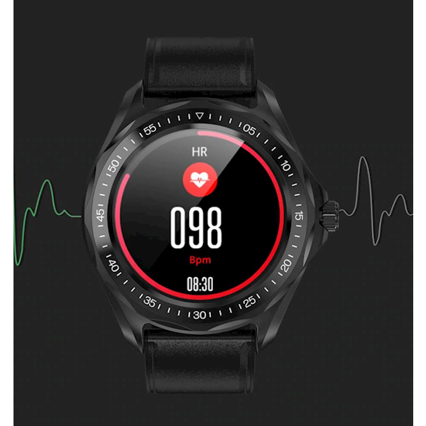 სმარტ საათი SENBONO S09 black IP68 Waterproof Smart Watch Heart Rate Blood Pressure Monitor GPS Map