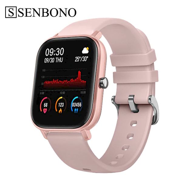 სმარტ საათი SENBONO P8 pink IP67 Smart Watch Wristband Sport Clock Heart Rate Monitor Sleep tracker for phone