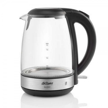 ელექტრო ჩაიდანი ARZUM AR3071, 2200W, 1.7L, Electric Kettle, Transparent