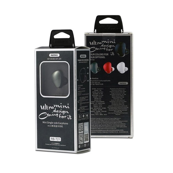 ყურსასმენი Remax Mini Single-side Earphone RB-T21 Black