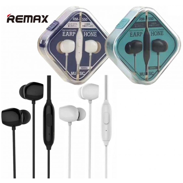 ყურსასმენი REMAX Wired Music Earphone RM-550 black