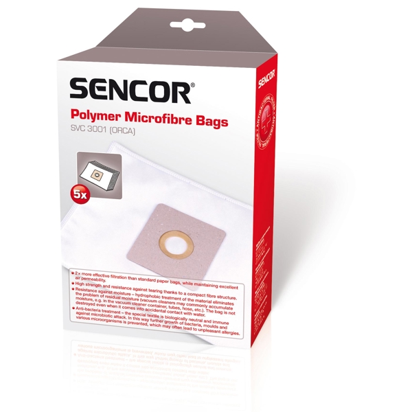 მტვერსასრუტის ტომარა Sencor SVC 3001 Micro Fiber Bag (5 pcs)