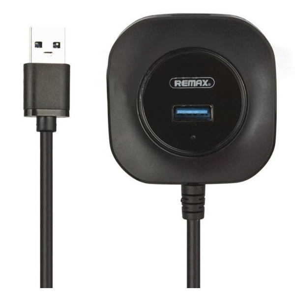 USB ჰაბი REMAX FONYE high speed HUB USB 3.0 RU-U8 black