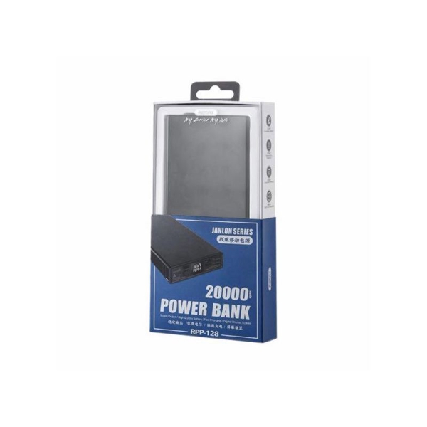 პორტატული დამტენი REMAX Janlon Series 20000mAh 2USB Power Bank RPP-128 Black