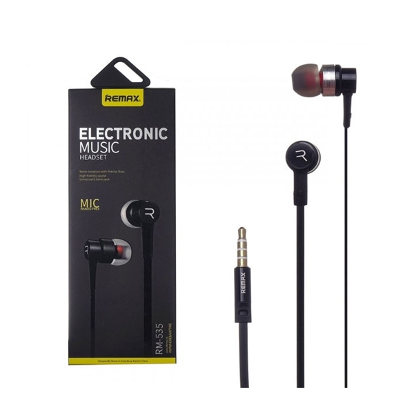 ყურსასმენი REMAX Earphone RM-535i black