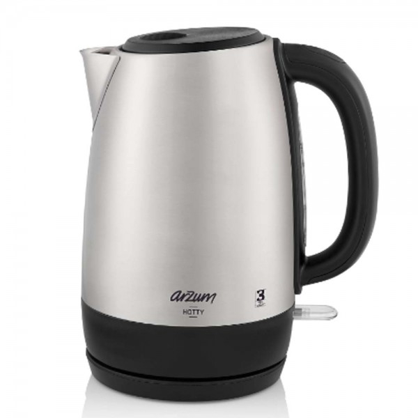 ARZUM AR3074, 2200W, 1.7L, Electric Kettle, Silver