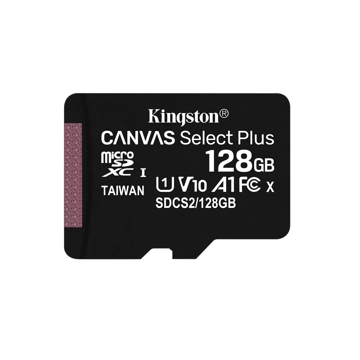 Kingston SDCS2/128GB, 128GB, microSDHC, C10, UHS-I, Black