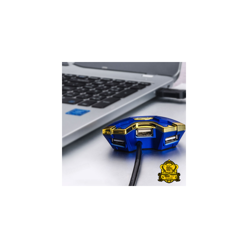 USB ჰაბი REMAX  Multi-function Adapter high speed  RU-U10 blue