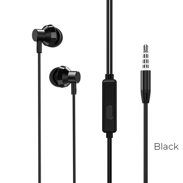 ყურსასმენი BOROFONE BM35 Farsighted universal earphones with mic black