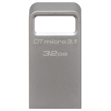 USB ფლეშ მეხსიერება Kingston 32GB USB 3.1 DT Micro Metal Silver