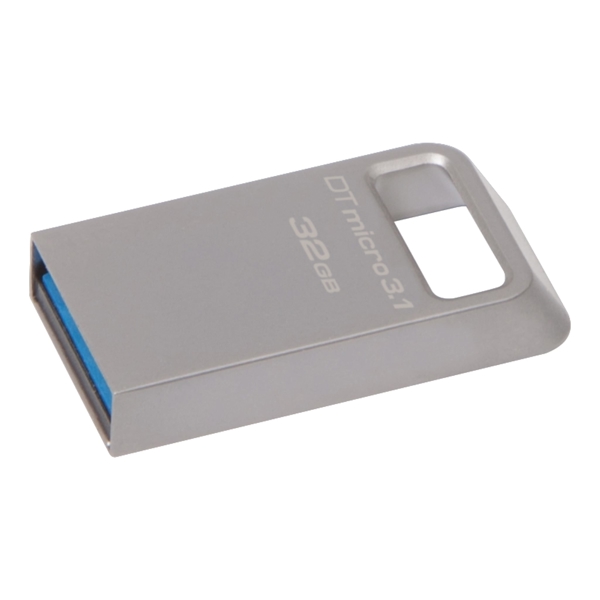 USB ფლეშ მეხსიერება Kingston 32GB USB 3.1 DT Micro Metal Silver