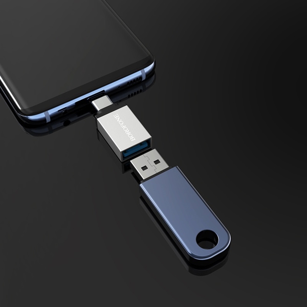 ადაპტერი BOROFONE BV3 USB-A to USB-C 