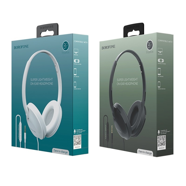 ყურსასმენი BOROFONE BO1 EnjoyBass In-line Control Wired Headphone black