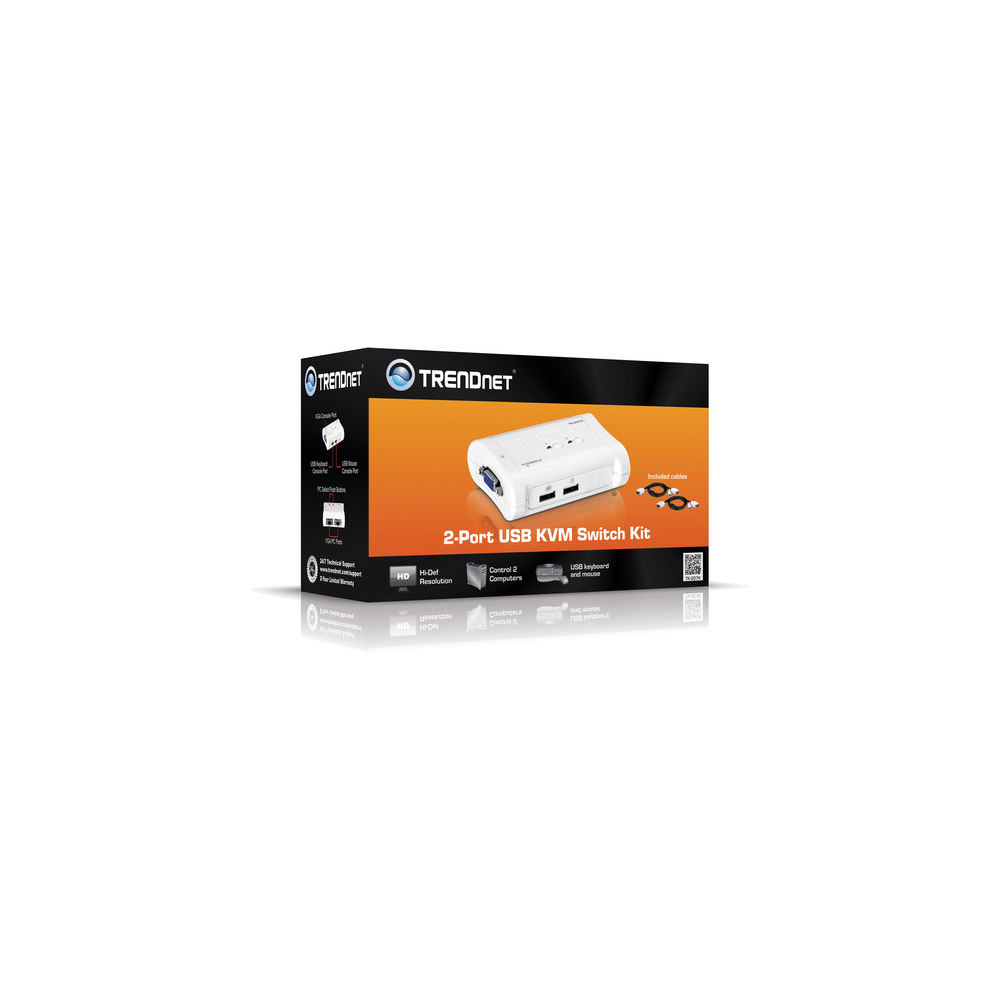 სვიჩი TRENDnet 2-Port USB KVM Switch Kit