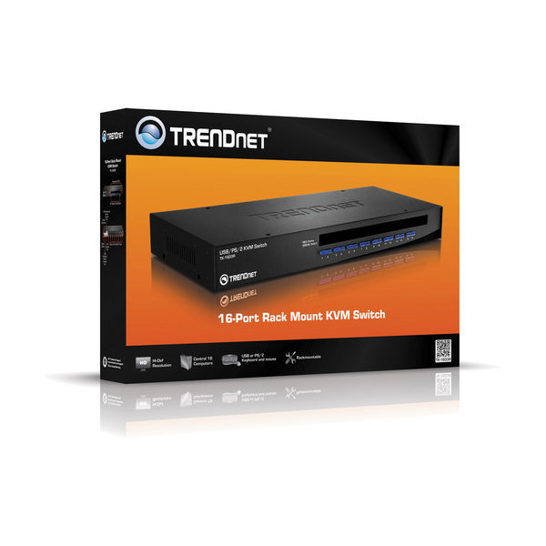 სვიჩი TRENDnet TK-1603R 16-Port Rack Mount USB KVM Switch