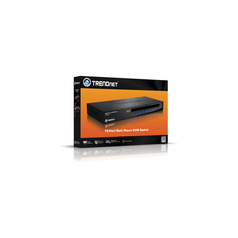 სვიჩი TRENDnet TK-1603R 16-Port Rack Mount USB KVM Switch