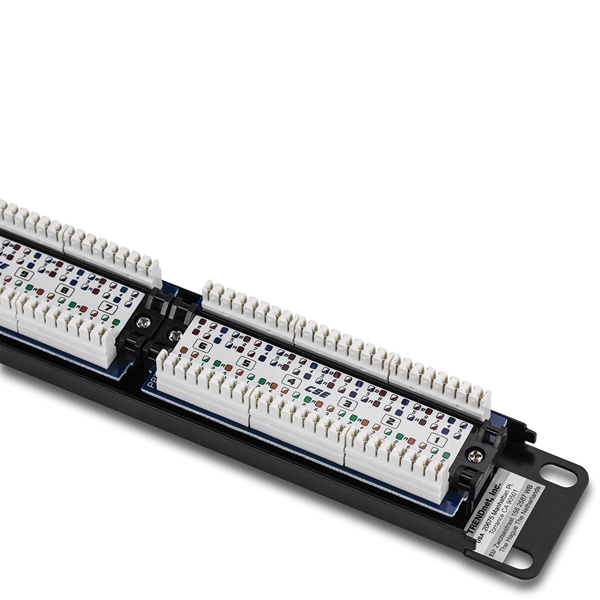 საკომუნიკაციო პანელი TRENDnet TC-P24C5E 24-Port Cat 5/5e Unshielded Patch Panel Black