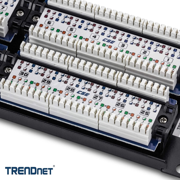 საკომუნიკაციო პანელი TRENDnet TC-P48C5E 48-port Cat5/5e Unshielded Patch Panel