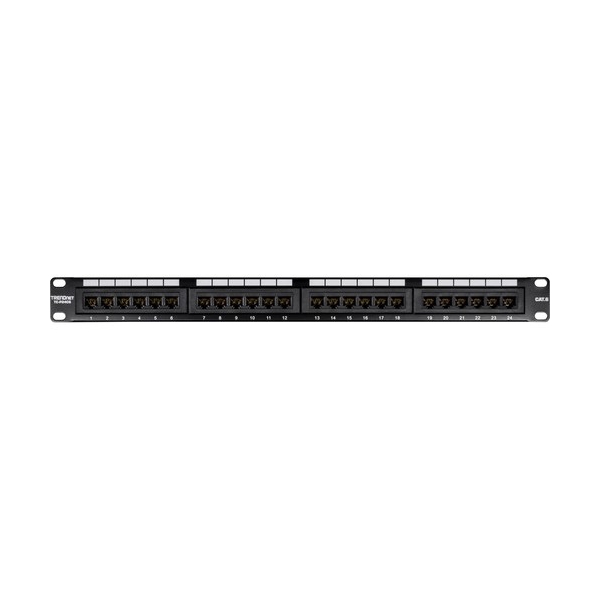 საკომუნიკაციო პანელი TRENDnet TC-P24C6 24-Port Cat 6 Unshielded Patch Panel