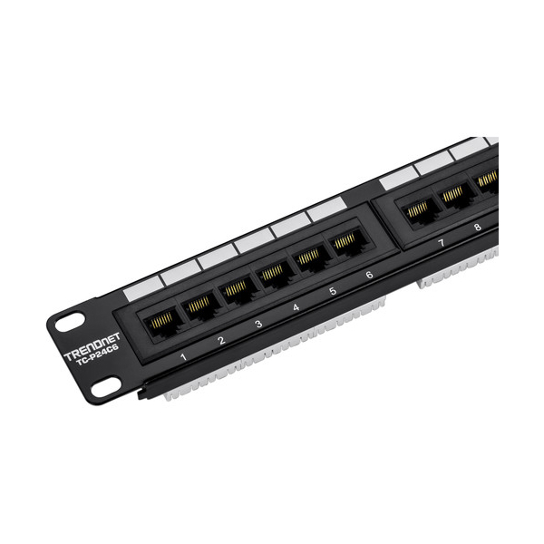 საკომუნიკაციო პანელი TRENDnet TC-P24C6 24-Port Cat 6 Unshielded Patch Panel