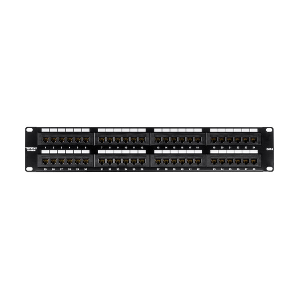 საკომუნიკაციო პანელი TRENDnet TC-P48C6 48-Port Cat 6 Unshielded Patch Panel