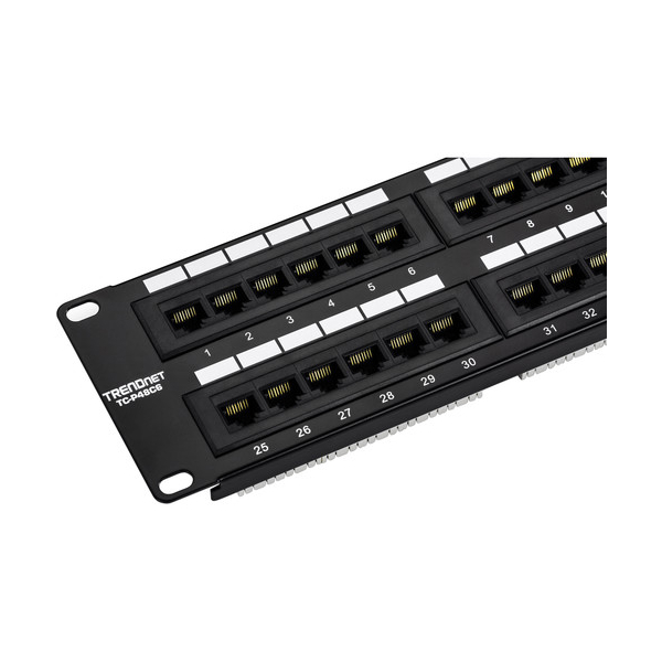 საკომუნიკაციო პანელი TRENDnet TC-P48C6 48-Port Cat 6 Unshielded Patch Panel