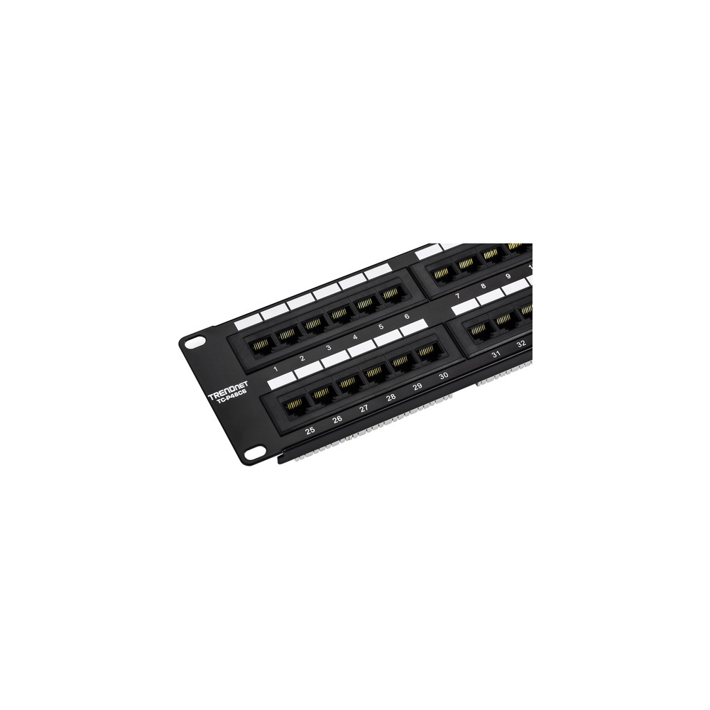 საკომუნიკაციო პანელი TRENDnet TC-P48C6 48-Port Cat 6 Unshielded Patch Panel