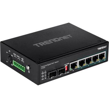 სვიჩი TRENDnet TI-PG62 6-Port Hardened Industrial Gigabit PoE+ DIN-Rail Switch