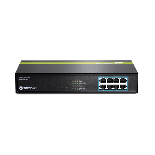 სვიჩი TRENDnet TPE-T80H v1.0R 10/100 Mb/s 8-Port PoE+ Switch