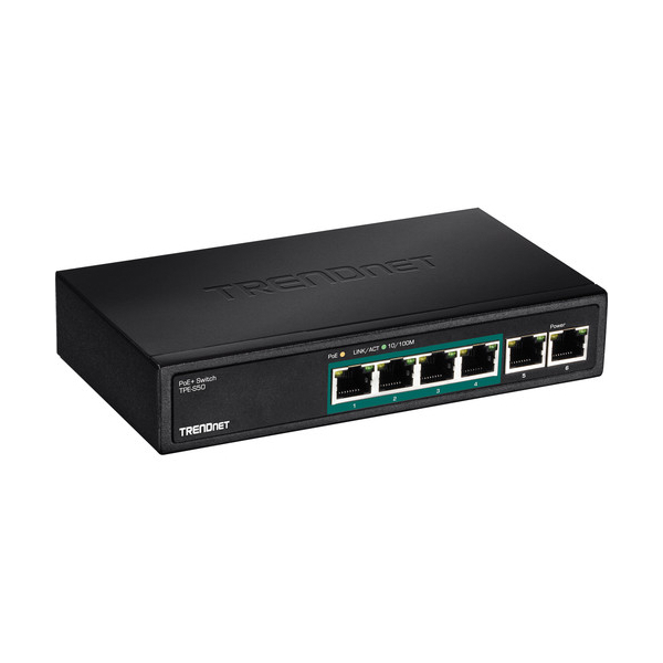 სვიჩი TRENDnet TPE-S50 6-Port Fast Ethernet PoE Switch