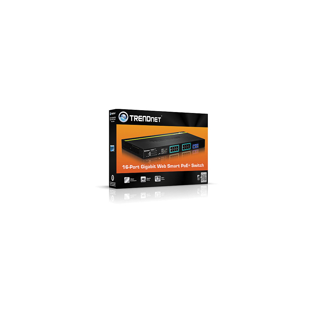 სვიჩი TRENDnet TPE-1620WS v1.0R 16-Port Gigabit Web Smart PoE+ Switch
