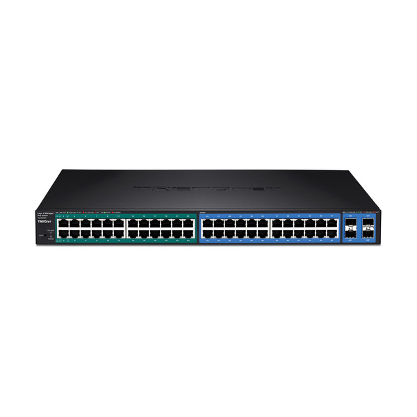 სვიჩი TRENDnet TL2-PG484 48-Port Gigabit POE+ Managed Layer 2 Switch with 4 shared SFP slots