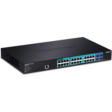 სვიჩი TRENDnet TL2-PG284 28-port Gigabit POE+ Managed Layer 2 Switch with 4 shared SFP slots