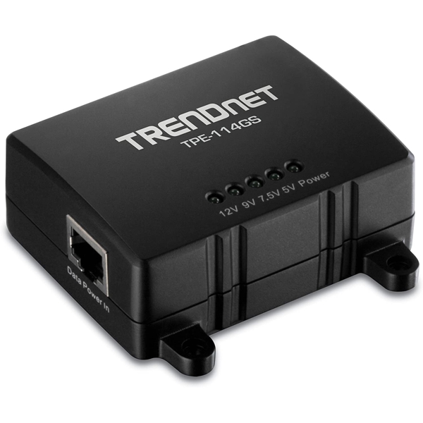 სპლიტერი TRENDnet TPE-114GS Gigabit Power over Ethernet PoE Splitter Black