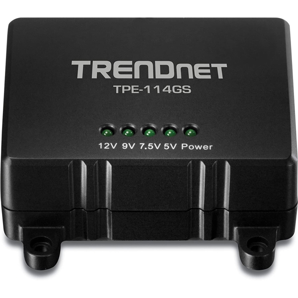 სპლიტერი TRENDnet TPE-114GS Gigabit Power over Ethernet PoE Splitter Black