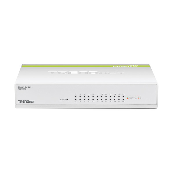 სვიჩი TRENDnet TEG-S24D 24-Port Gigabit GREENnet Desktop Switch